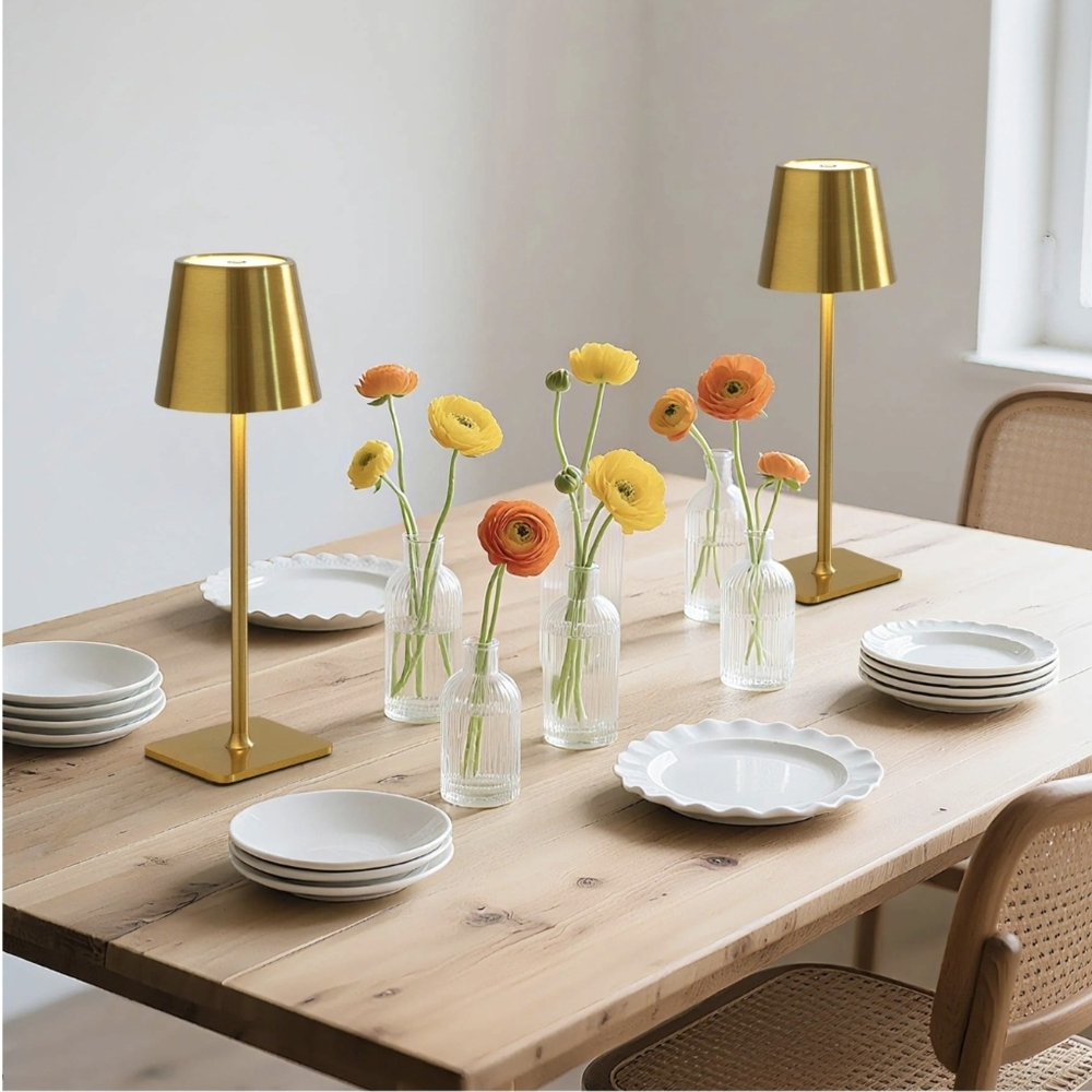 PRICE DROP‼️NWT Gold LED Rechargeable Indoor / Outdoor Cordless Lamp - Picture 10 of 10